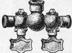 Fig. 116. Double Gas Cock with Stop Pins.