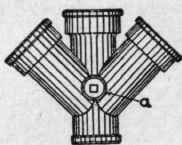 Fig. 184. Double Y Branch with Trap Screw Clean Out.