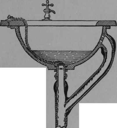 Fig. 15.   Ordinary Plug and Chain Basin.