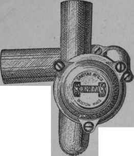 Fig. 41.   Sanitas Universal Trap, adjusted for a left hand waste pipe.
