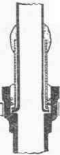 Fig. 183. Lead to Iron Joint with Brass Sleeve.