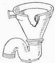 Fig. 94. Short hopper Closet with Flushing Rim and short S trap.
