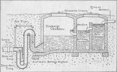 The Septic Tank And Automatic Sewage Siphon