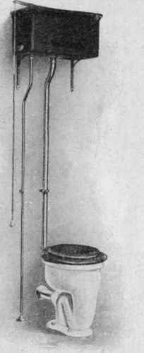 Fig. 105. Siphon jet closet with the high flush tank.
