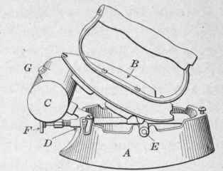 Fig. 204. Gasoline flat iron showing the position of the cover while initial charge of gas is being generated.