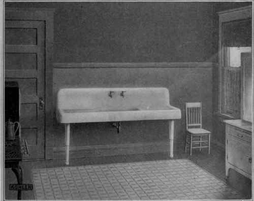 Fig. 81.   White enamel kitchen sink.