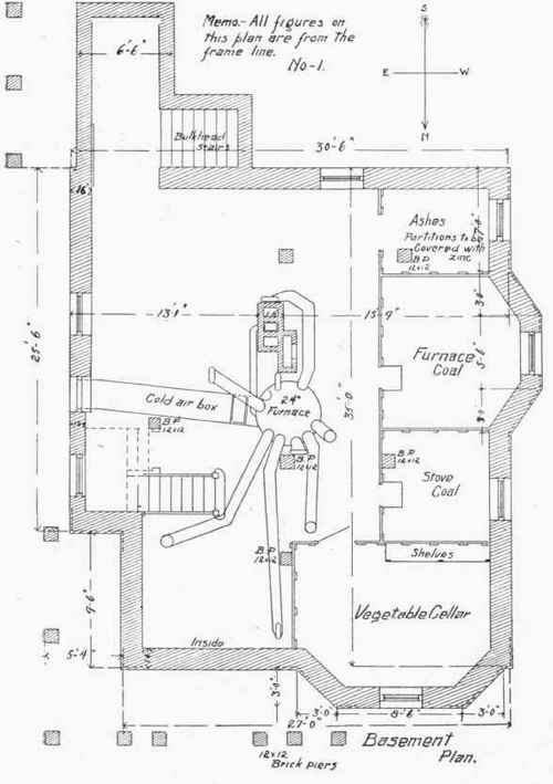 Floor And Framing Plans For W A Sylvester s House 67