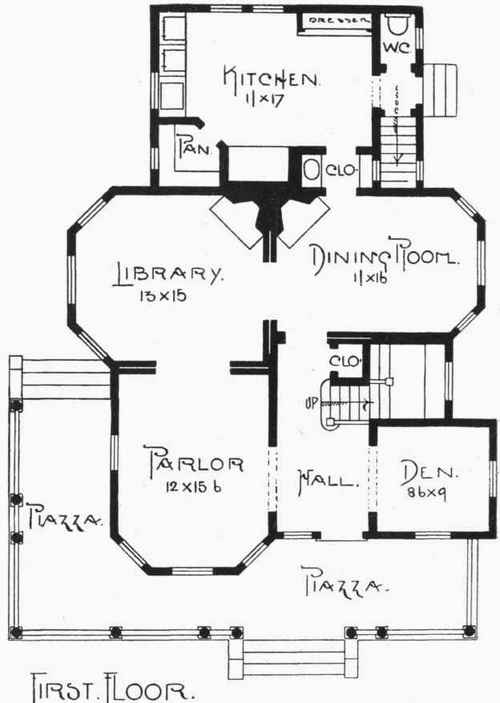 Floor And Framing Plans For W A Sylvester s House 84