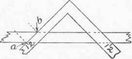 Fig. 76. Diagonal of the thickness of the Hip Rafter.