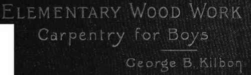 Elementary Woodwork