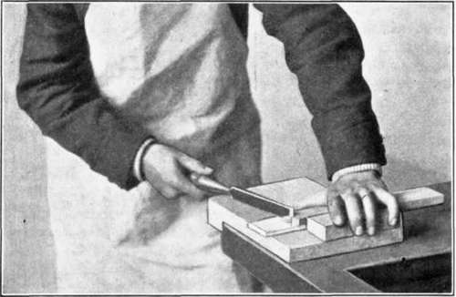 Fig. 112. Incorrect Use of the Chisel in Following a Line.