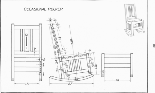 Plate 36 Occasional Rocker Mechanical Drawing 109
