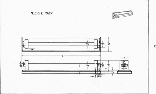 Plate 4 Necktie Rack Mechanical Drawing 77