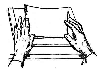 Fig. 21. Manner Of Holding The Paper