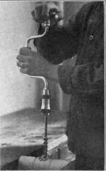 Fig. 34. Boring a Mallet Head.