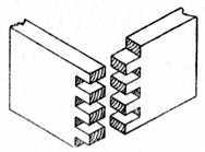 Fig. 111.   Combing or Locking Joint.