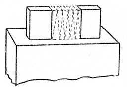 Fig. 136. Cutting Wedges from Waste of Haunching.