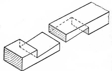 Fig. 212.   Dovetailed Scarf Joint.