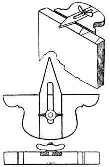 Fig. 304.   Hand made Template for Marking Dovetails.