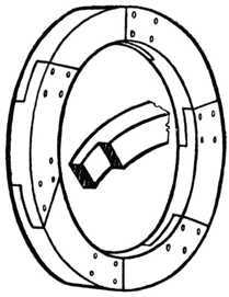 Fig. 336. Circular Rim in Halved Segments.