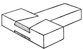 Fig. 382.   Dovetail Puzzle. The Finished Joint.