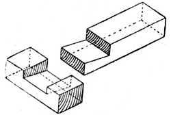 Fig. 41.   Tee Halving Joint.