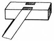 Fig. 76.   Oblique Bridle Joint.