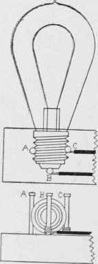 A simple lamp receptacle