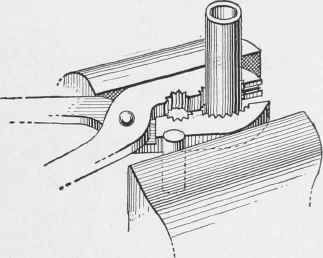An improvised pipe vise
