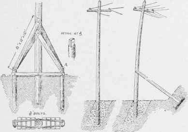 How to brace a telephone pole