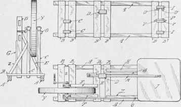 Plan view of the machine
