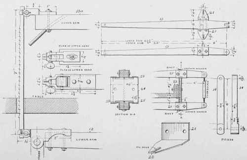 The saw frame fulcrum and connections