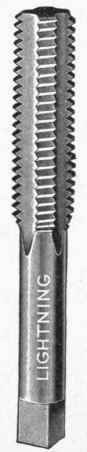 Fig. 81. Types of Hand Taps: Left Taper Tap; Center Plug Tap; Right Bottoming Tap