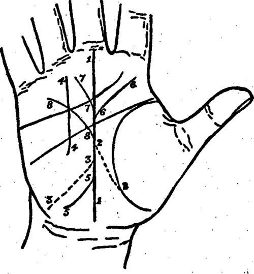 Plate XI. The Line Of Destiny And Its Modifications.