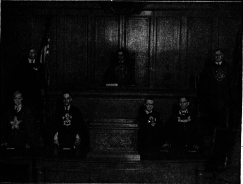 Council Chambers of the City Hall were used for the Court of Honor