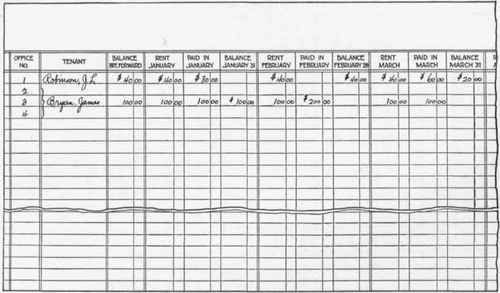 Form 37. Tabular Rent Ledger