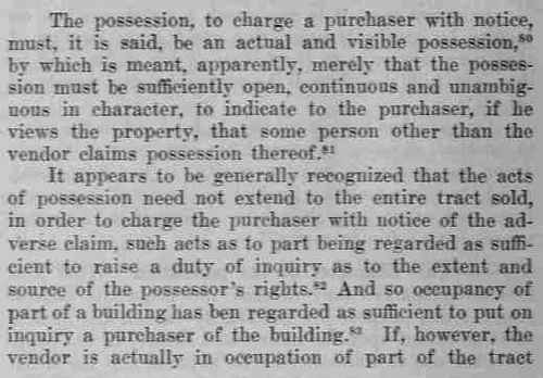 Sold, the possession by a third person