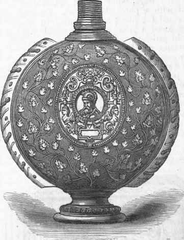 Pilgrim shaped Gres Bottle.
