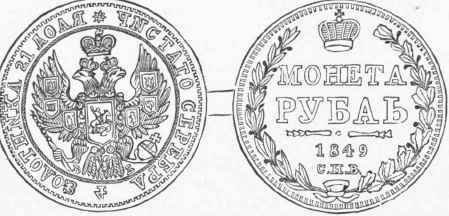 Ruble, 1849 (Silver).