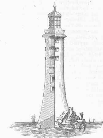 Eddystone Lighthouse (with section showing the interior arrangement).
