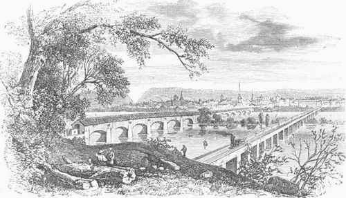 Harrisburg, from the west bank of the Susquehanna.