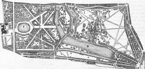 Map of Hyde Park and Kensington Gardens.