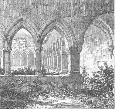 Celtic Gothic Cloister, Kilconnel Abbey, Ireland.