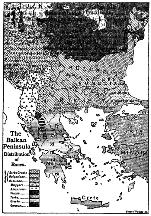 The Balkan Peninsula Distribution of Races.