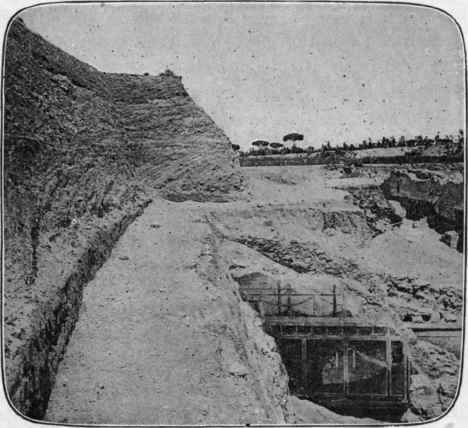 Pompeii, showing depth of volcanic accumulations. (Photograph by McAllister).