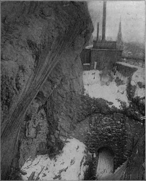 Vertical slickensides; Rondout, N.Y. (Photograph by van Ingen).