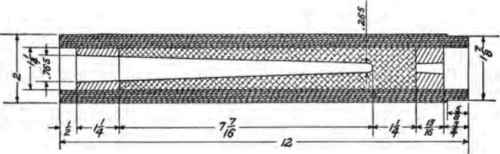 Dimensional drawing of rocket body C.