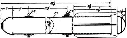 Dimensional drawing of shell.