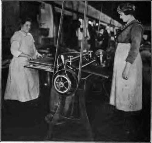 Pasting machine.