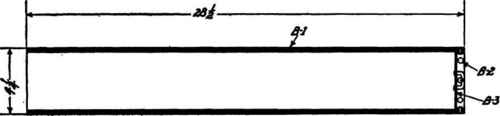 Sectional drawing of light case.